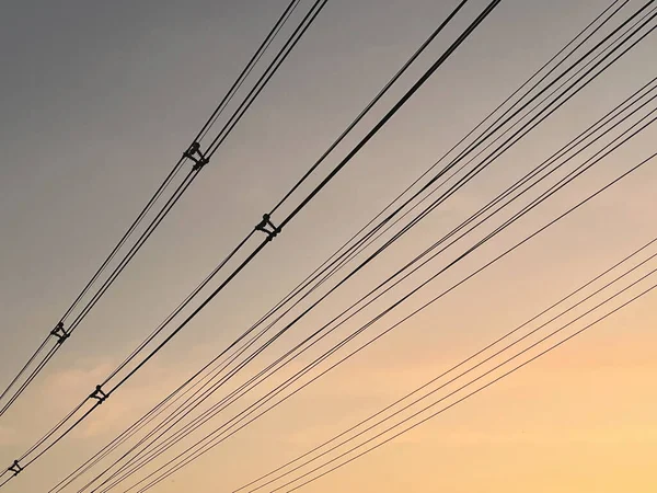 Close High Voltage Power Lines — Stockfoto