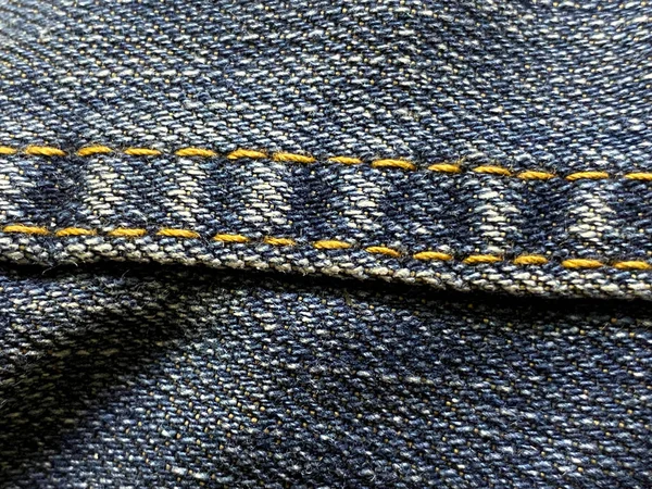 Primer Plano Hasta Fondo Textura Tela Azul Textil — Foto de Stock