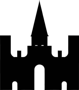 Şato. Web simgesi basit illüstrasyon