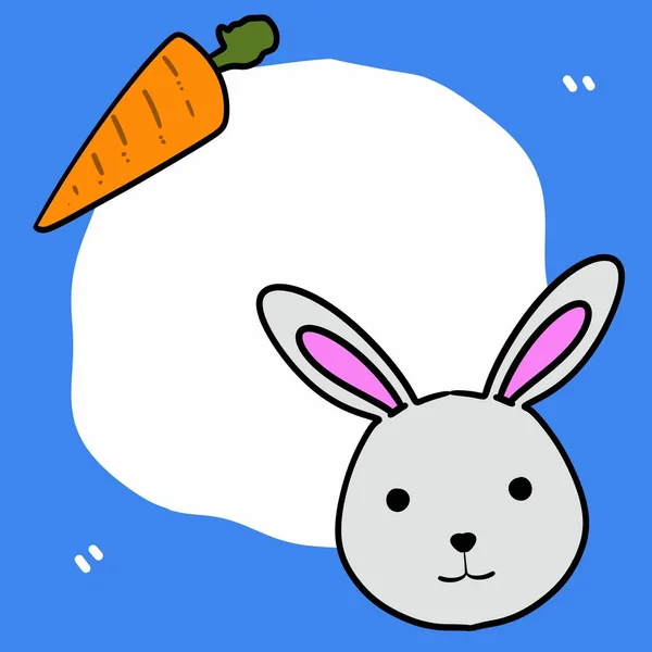 Art Cute Rabbit Character Illustration — Stock Photo, Image