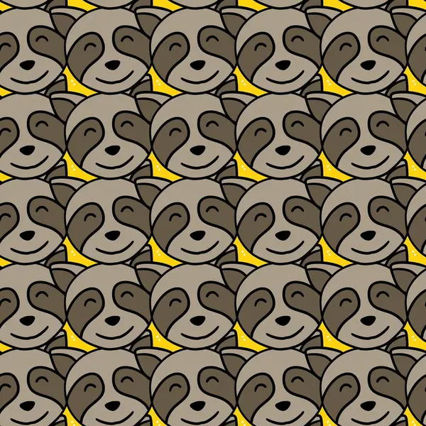 cute seamless pattern of cute panda cartoon.