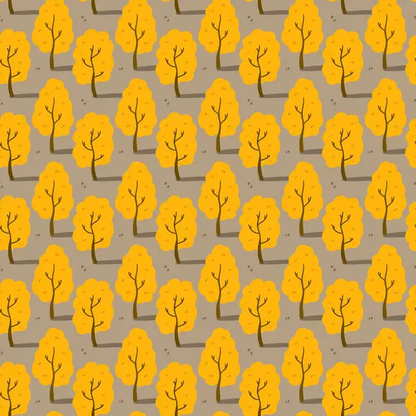seamless pattern with hand drawn leaves, illustration
