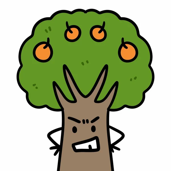 art illustration of cartoon tree