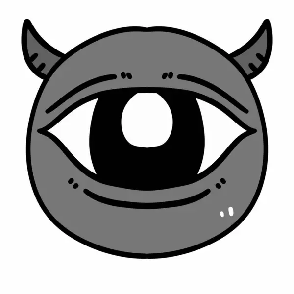 halloween eye with a black eyes, illustration design, halloween icon,