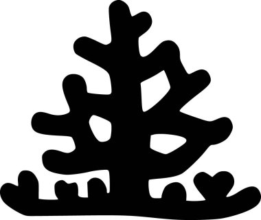 Mercan. Web simgesi basit illüstrasyon