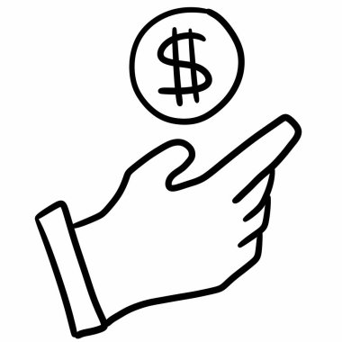 Dolar madeni para simgesi renk web tasarımı beyaz arkaplanda izole