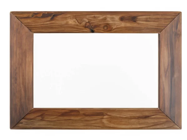 Wooden Frame Isolated White Background Royalty Free Stock Photos