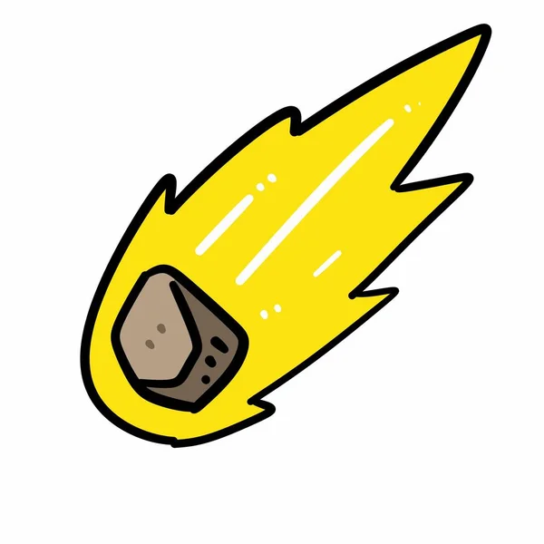 cartoon doodle lightning bolt or meteorite