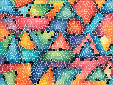 Soyut renkli geometrik şekillerin sanat deseni.
