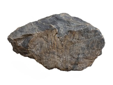 Beyaz arkaplanda izole kaya