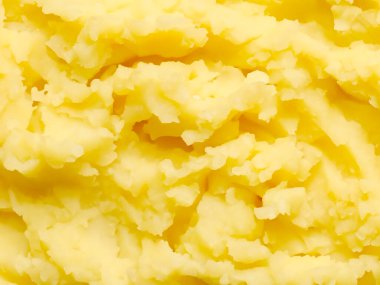 Patates püresi dokusu yakın.