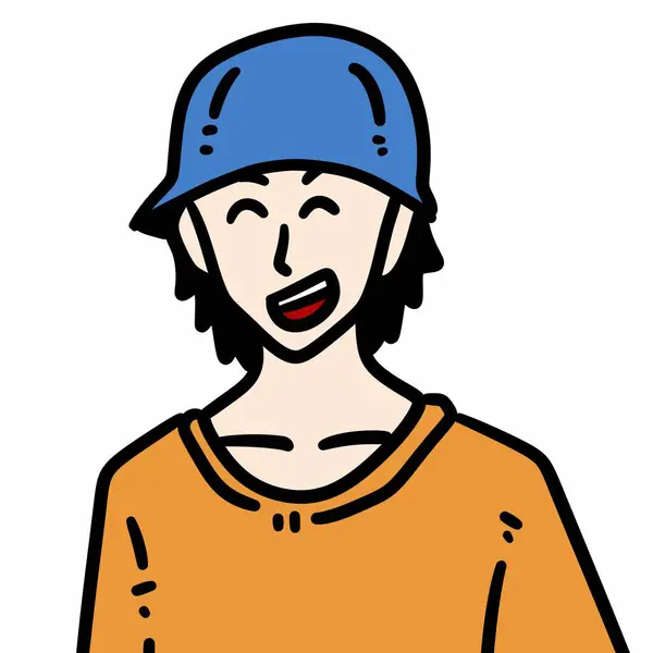 man with cap cartoon illustration