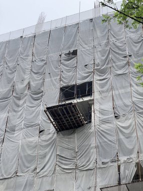 Tayland 'da iskelesi olan bir inşaat sahası