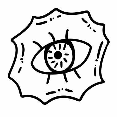 El çizimi karalama stili dövmeli göz çizimi