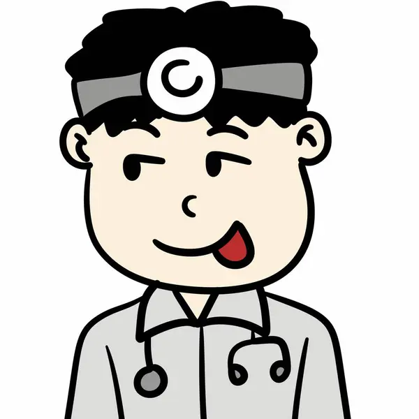 illustration of a cartoon doctor