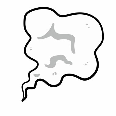 beyaz arkaplanda duman karikatürü