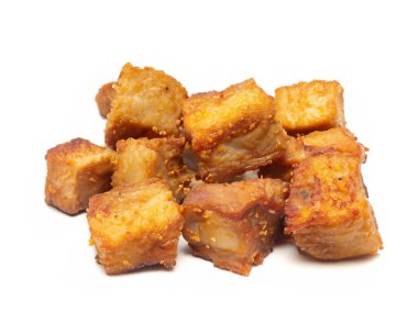 pork belly isolated on white