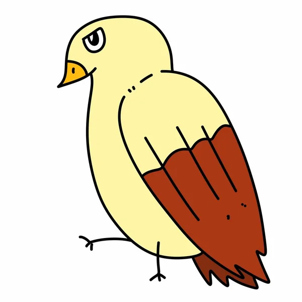 cartoon doodle parrot on white background , illustration