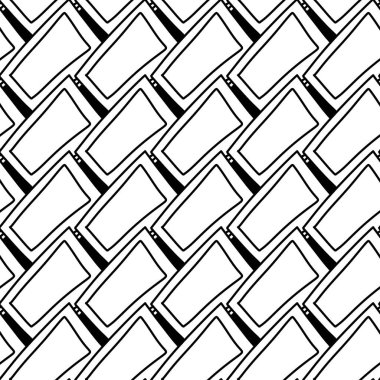 Kusursuz desen. siyah ve beyaz el çizimi