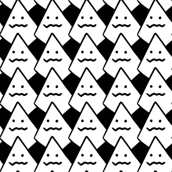black and white abstract monster cartoon background