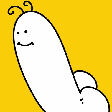 Serbest çizim beyaz solucanlar.