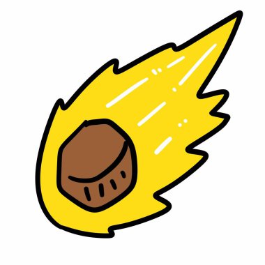 Beyaz arkaplanda göktaşı karalaması