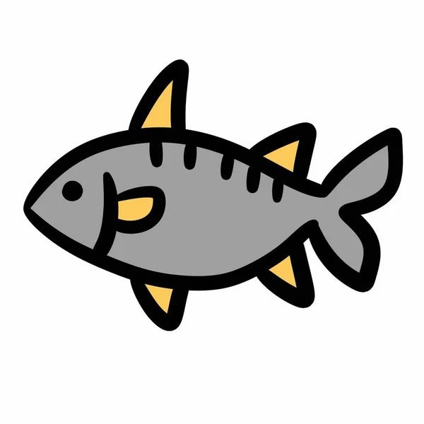 fish cartoon icon illustration