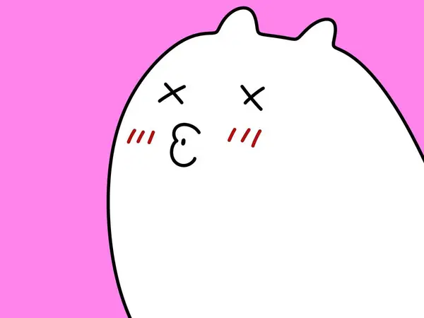 kawaii cartoon cat with a pink background. cute cartoon kawaii cat.