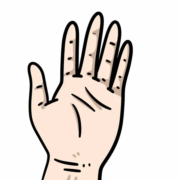 cartoon illustration of human hand