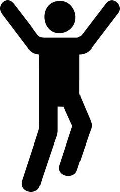 Kolları havada bir adam.