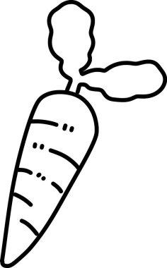 Uzun saplı bir havuç. 