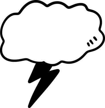 İçinden yıldırım çıkan bir bulut.