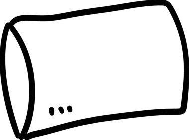 Bir kese kağıdının siyah beyaz çizimi