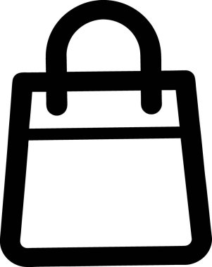 bir siyah beyaz çanta simgesi