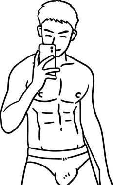 Gömleksiz ve gömleksiz bir adam.