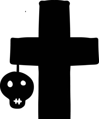 Çapraz Cadılar Bayramı Web simgesi illüstrasyonu