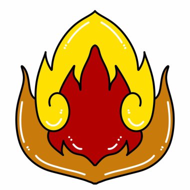 alev simgesi, thai stili illüstrasyon