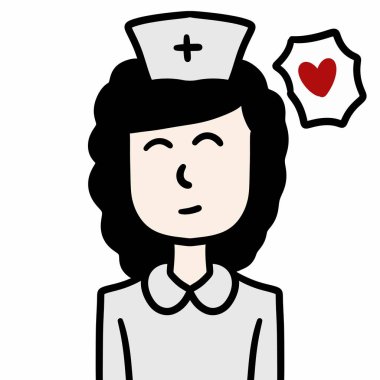 Bayan hemşire çizgi film karakteri