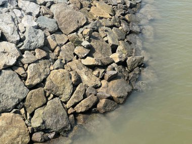 Deniz kıyısındaki taşlar ve kayalar