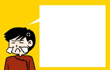 Çizgi film çizimi kızgın adam