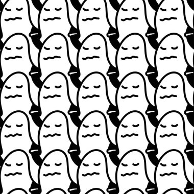 Beyaz hayaletlerle kusursuz bir düzen. arkaplan