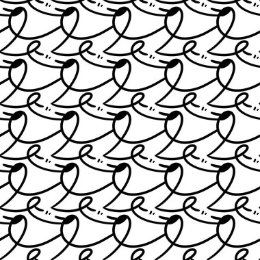 Elle çizilmiş elementlerle kusursuz desen. Siyah beyaz arka plan. Elle çizilmiş karalama çizimi. karalama biçimi.