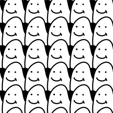 Sevimli beyaz arkaplanının kusursuz deseni.