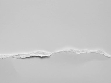 Beyaz yırtık kağıt. beyaz arkaplan