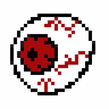 piksel kırmızı göz sanatı