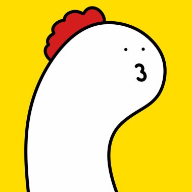 Sarı arka planda sevimli canavarın çizgi film karakteri