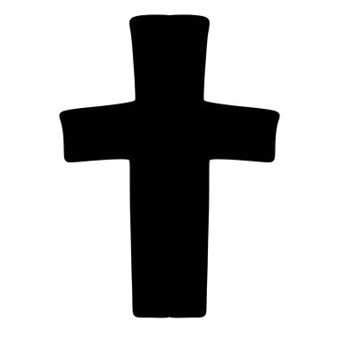 Çapraz simge. Hıristiyan dini sembolü. resimleme