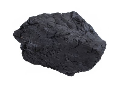 kömür beyaz arkaplanda izole edildi