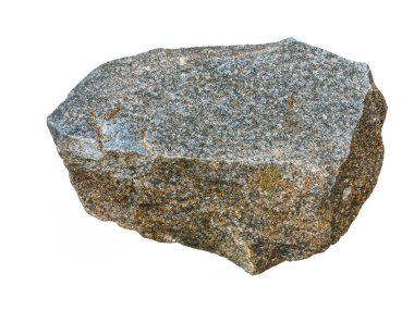 Beyaz arkaplanda izole kaya