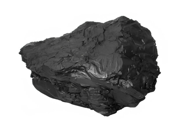 Уголь изолирован на белом фоне
.